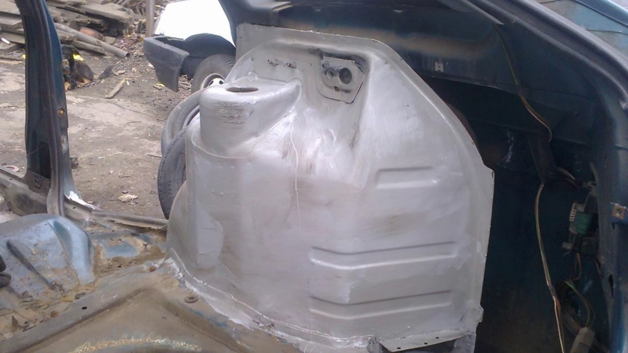 замена днища сварка ваз 2112 - YouTube