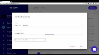 Adding a New Site to an Existing Kinsta Account
