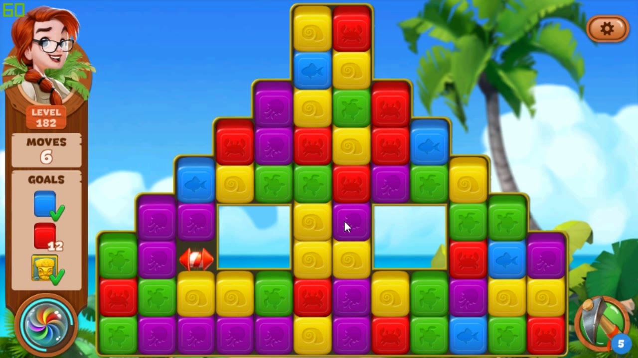 Lost Island Blast Adventure level 182