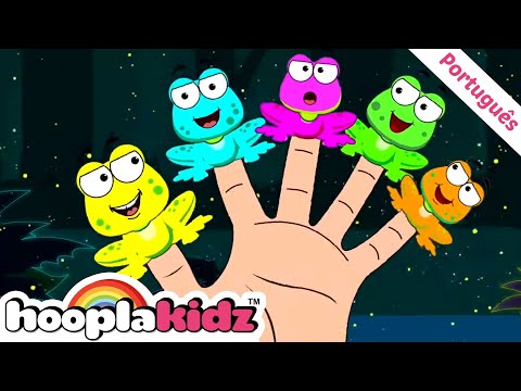 Família de dedo de sapo 🐸 🖐️ Músicas Infantis | HooplaKidz Brasil