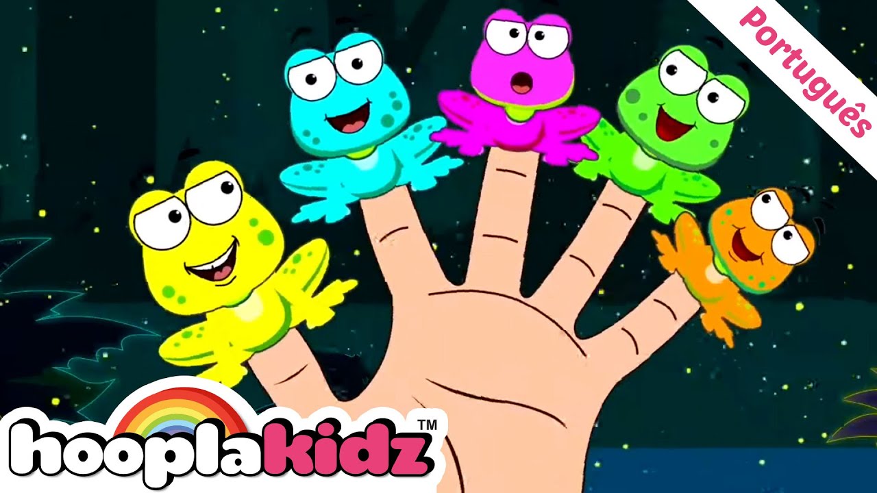 ⁣Família de dedo de sapo 🐸 🖐️ Músicas Infantis | HooplaKidz Brasil