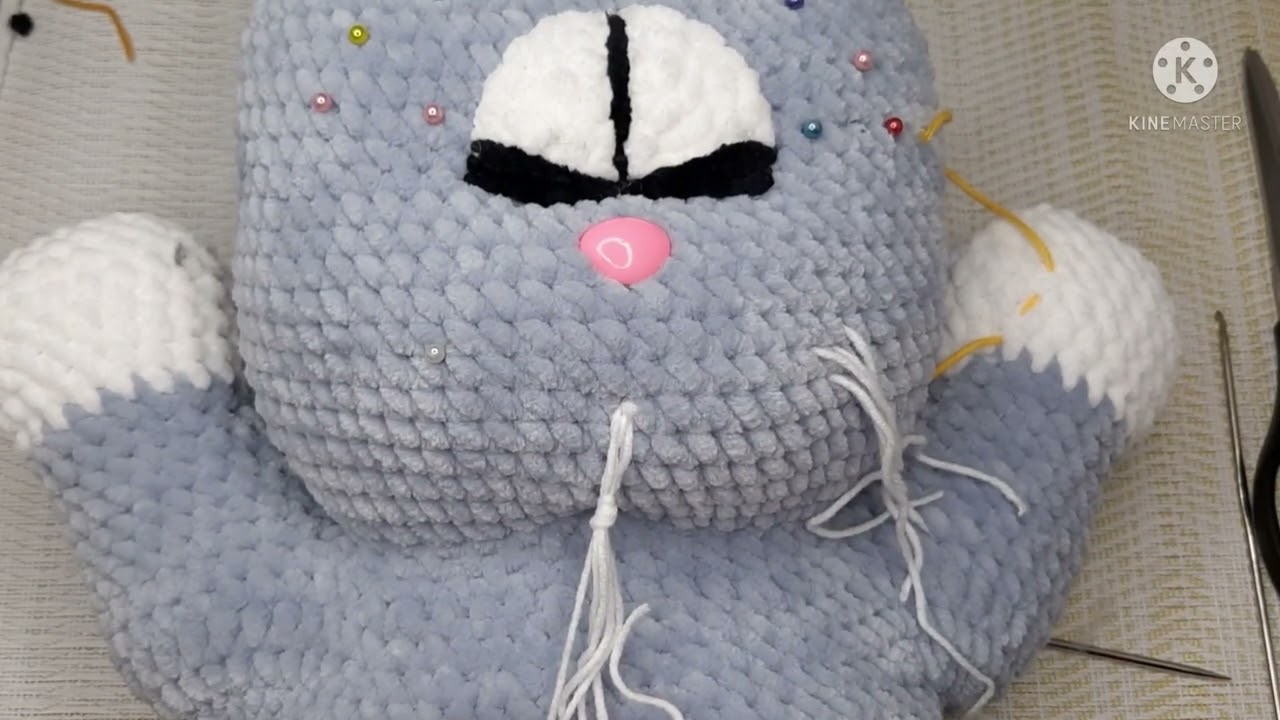 Крепление усов у вязаной игрушки
