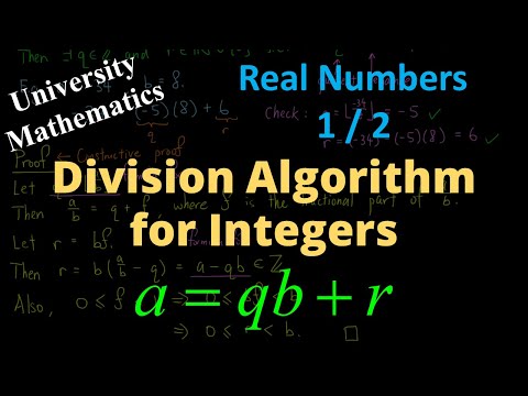 Division Algorithm for Integers