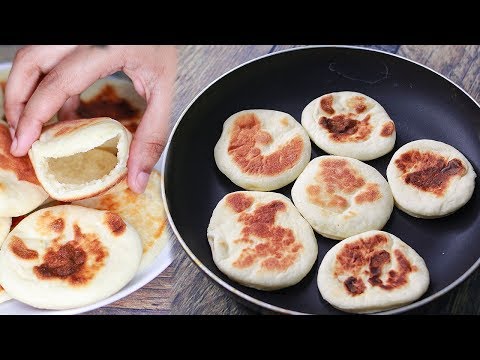 pita-bread-recipe-in-fry-pan-|-eggless-&-without-oven-|-yummy