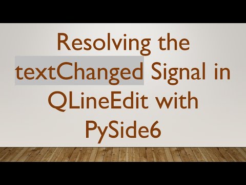 Resolving the textChanged