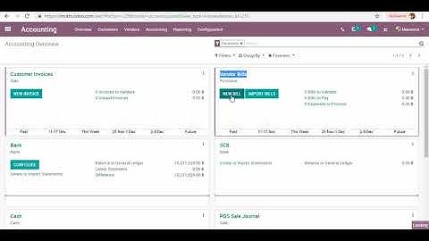 odoo: accounting บัญชี