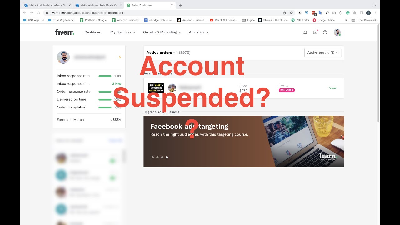 Right time to recover Fiverr Permanent Suspended Account / get that back in 2023