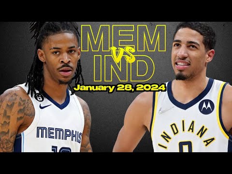Memphis Grizzlies Vs Indiana Pacers Best Game Highlights January 28 2024 NBA 