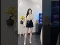 Áo sơ mi kết hợp váy đen