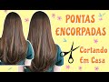 💇‍♀️COMO CORTAR O CABELO SOZINHA   -     PONTAS MAIS CHEIAS