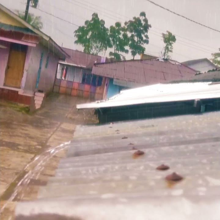 Suara Hujan Di Atap Seng Rumah | Shorts video Jebot