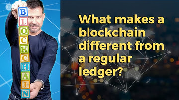 What makes a blockchain different from a regular ledger?