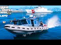 GTA 5 Coast Guard Gunner Boat Escorting Ships Out of The Port of Los Santos