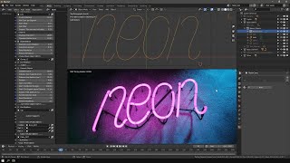 Neon Text Generator (Geometry Nodes) - Blender Market