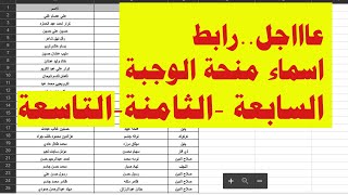 اسماء منحة الوجبه السابعه الثامنة التاسعة منحة العاطلين عن العمل |منحة الطوارئ 2019