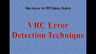 VRC Error Detection Technique