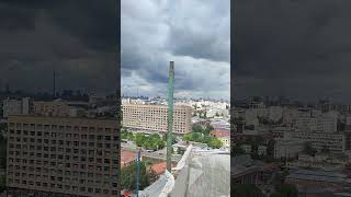 Красивый вид на Москву и на Яузу