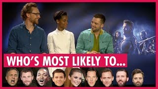 Tom Hiddleston Leads Avengers Playing 'Who's Most Likely'