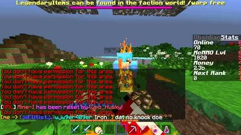 Nice hacks wjw9er409er! ObsidianPrison