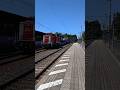 Güterzug Durchfahrt in Chemnitz Bahnhof Siegmar