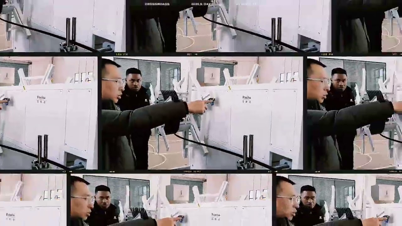 Welcome Customer to Fosita cheking PE pipe Machine Testing