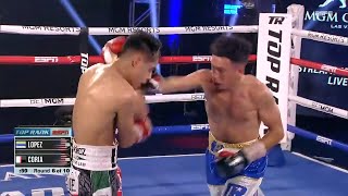 More than 1400 punches thrown between Adam Lopez \& Louie Coria, Lopez wins by MD | FIGHT HIGHLIGHTS