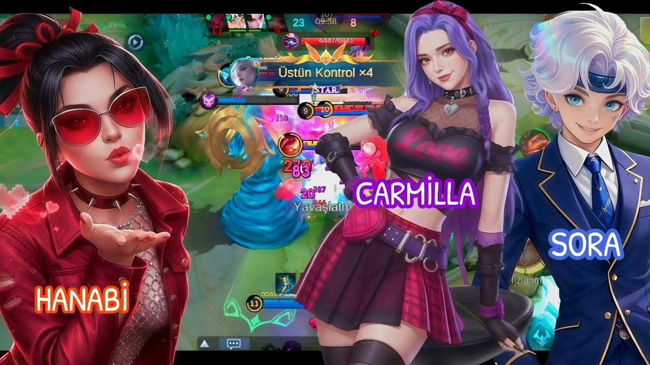 SÜPRİZ İZLEYİCİYLE BİRLİKTE :) HERKESE HAYIRLI RAMAZANLAR MOBİLE LEGENDS CARMİLLA - HANABİ - SORA