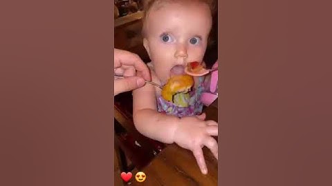 Baby tricked into eating healthy