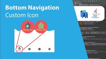 Bottom Navigation - Custom Icon (AndroidX - Java)