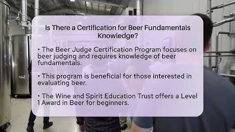 Is There a Certification for Beer Fundamentals Knowledge? | The Pint Guy