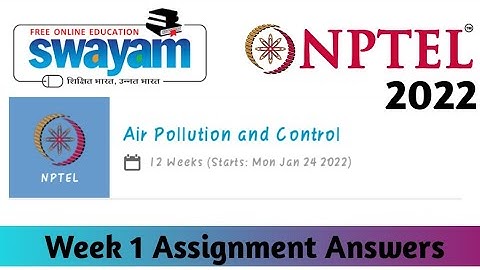 NPTEL Air Pollution and Control Assignment 1 Answers 2022 || Unique Jankari