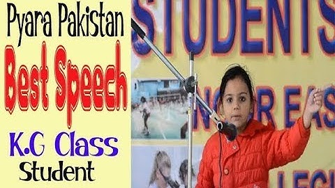 Pyara Pakistan, K.G class, Best Speech of students week 2018,
