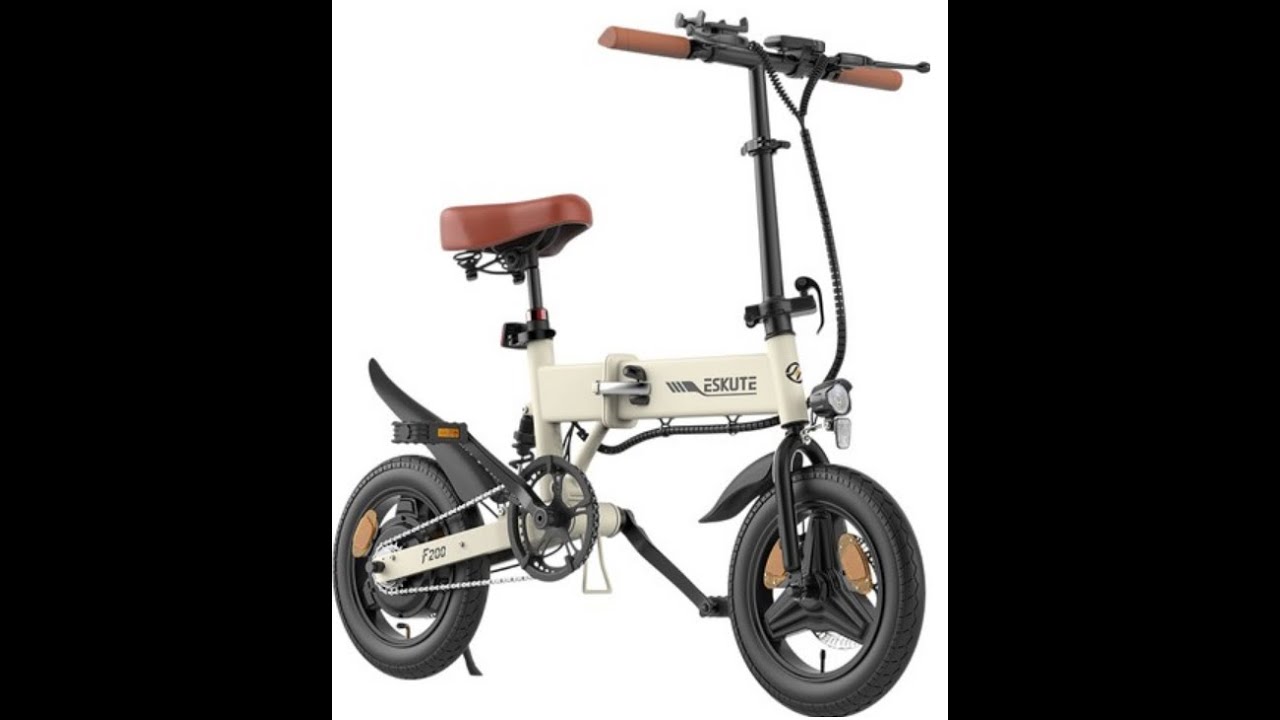 ESKUTE F200 Folding Electric Bike, 250W Motor, 36V 7.8Ah   14 inch Tires, 25km/h Max Speed   EU9.NL