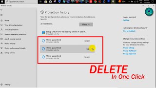 how to clear windows defender protection history in windows 10