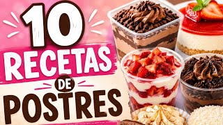 10 POSTRES CASEROS 💛 FÁCILES Y RICOS
