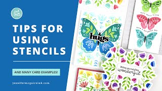 Tips for Using Stencils [Many Cards!]