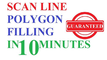 scan line polygon fill algorithm in computer graphics(✔) | computer graphics notes