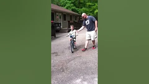 Joel rides a bike!!