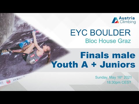 EYC Graz Boulder Finals Youth A male and Juniors male