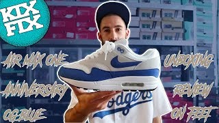 NIKE AIR MAX 1 ONE ANNIVERSARY OG BLUE UNBOXING, REVIEW AND ON-FEET #7 KIXFIX