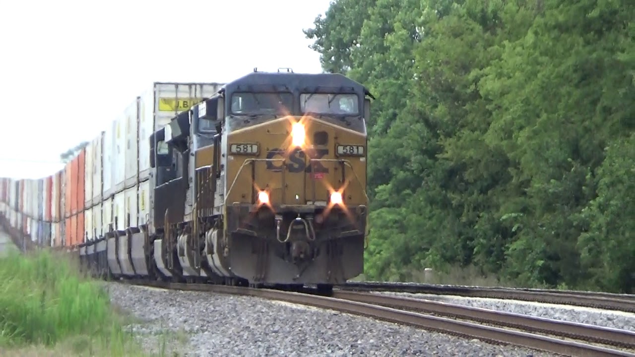 CSX 581 Leads a Long Q029 at 45mph on 7/26/19 - YouTube