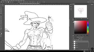 Lineart Speedpaint - Young Mage And The Den Egg