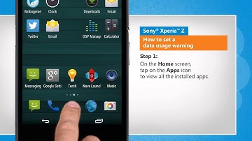 How to set a data usage warning in Sony® Xperia™ Z
