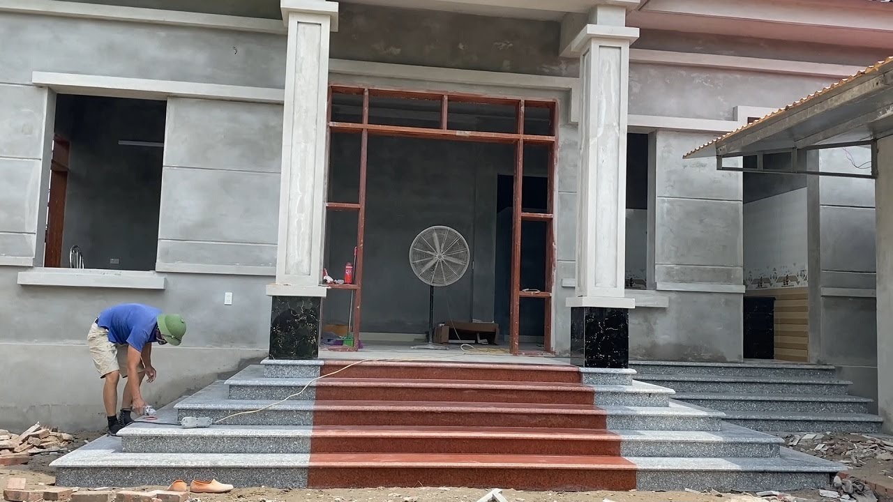 The easiest and simplest technology to build porch steps with granite