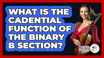 What Is the Cadential Function of the Binary B Section?