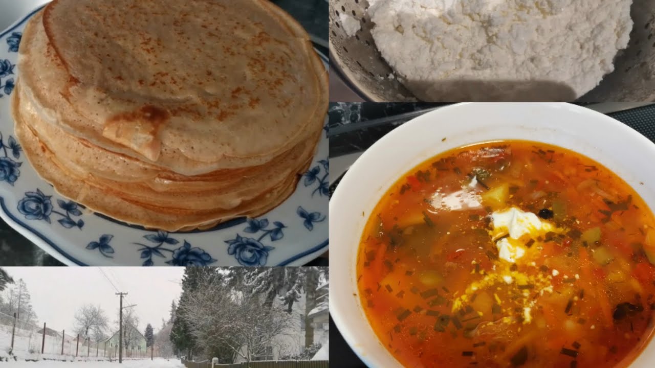 Влог:дорога домой 🏡 печём блины,, готовлю обед 😋 домашний творог. 