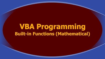 VBA Ex.20 - Built-in Functions 3 (Mathematical)