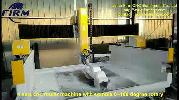 4 axis cnc router machine with spindle 0~180 degree rotary