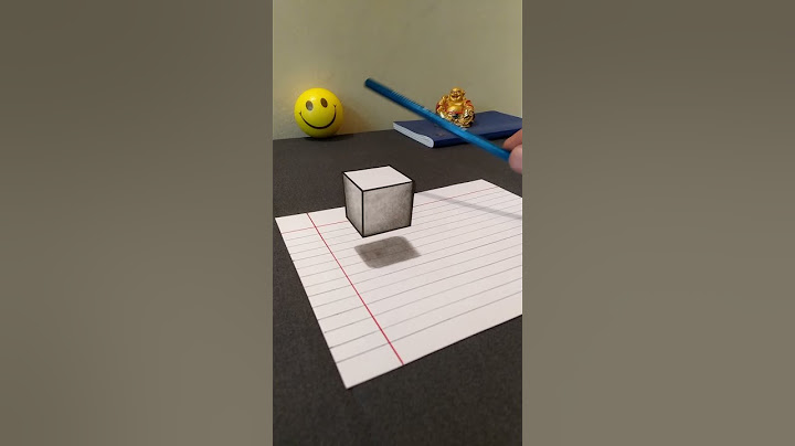 Floating Cube illusion Drawing | Anamorphic illusion