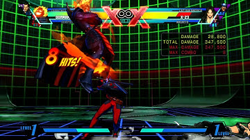 UMvC3 - Dormammu Combo (Deadpool Assist, 1 Meter) - 751000 Damage